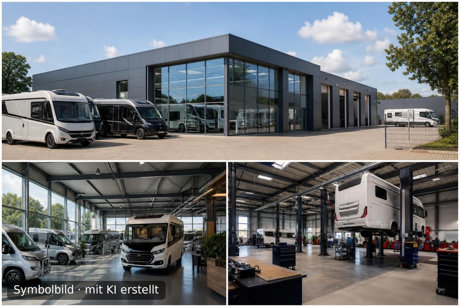 Etablierter Wohnmobil-Fachhändler mit Werkstatt in Ost-Niederlande zur Nachfolge Symbolbild – mit KI erstellt
