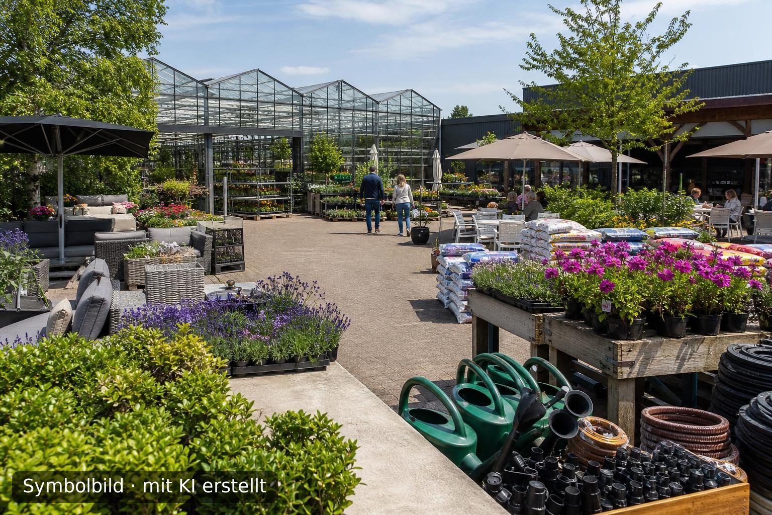 Etabliertes Gartencenter mit Gastronomiebereich in Midden-Nederland zur Nachfolge Symbolbild – mit KI erstellt