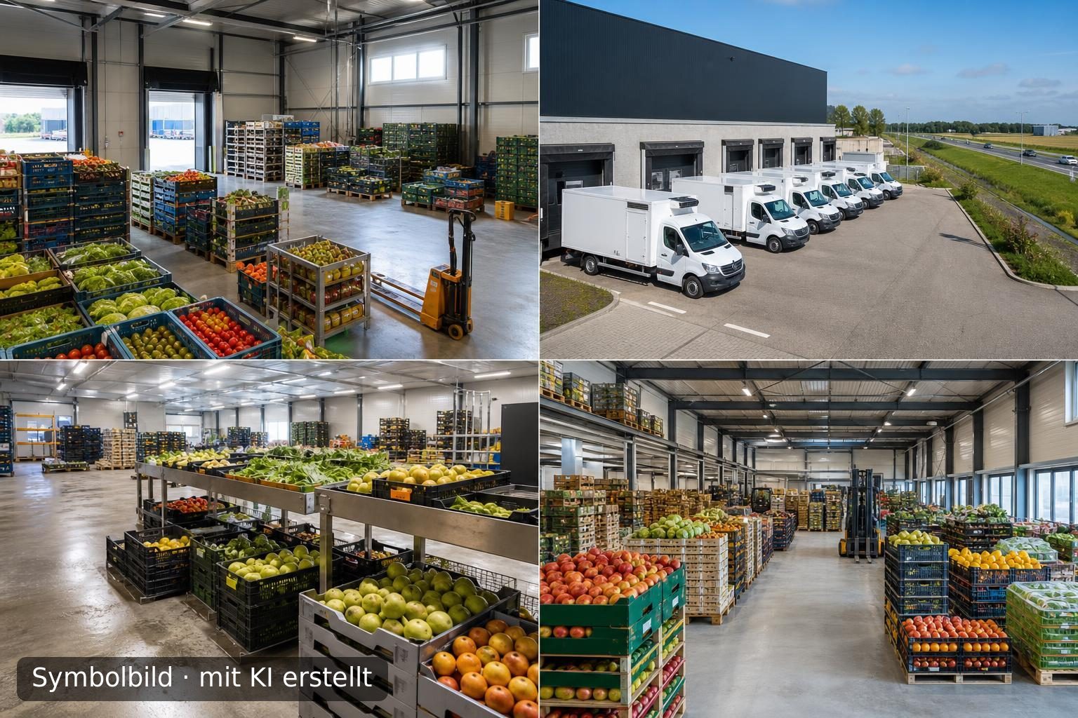 Etablierter Großhandel für Obst und Gemüse in West-Niederlande zur Nachfolge Symbolbild – mit KI erstellt