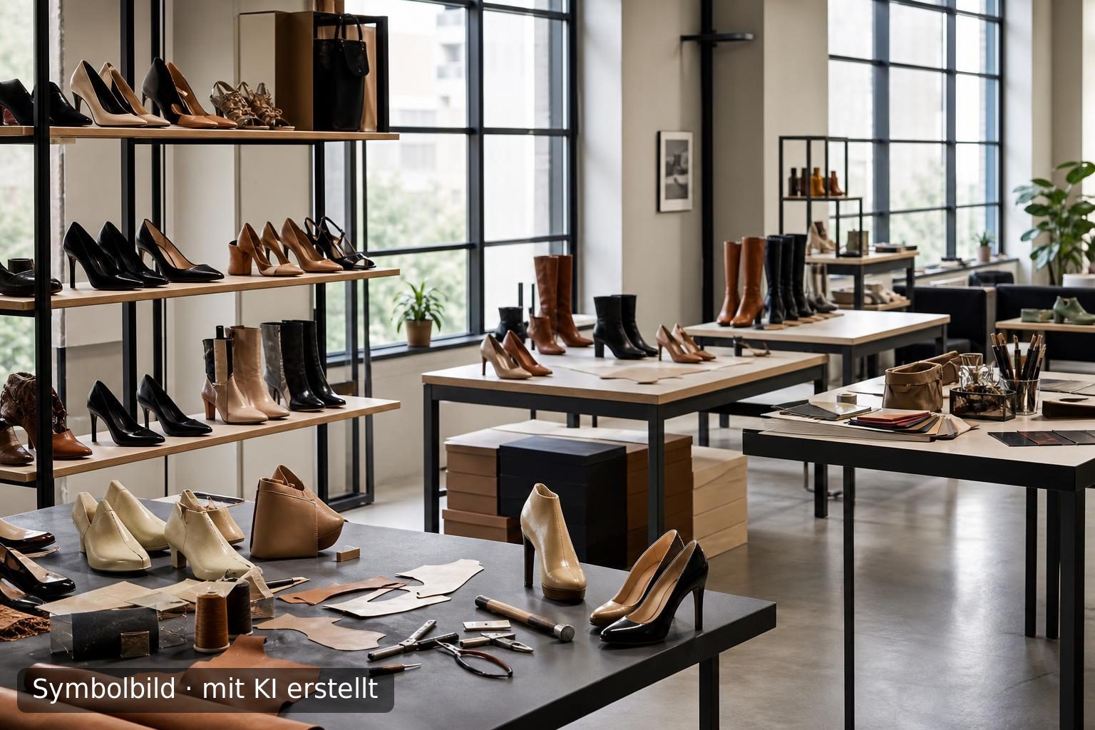 Etablierte europäische Damenschuhmarke in Deutschland zur Nachfolge Symbolbild – mit KI erstellt