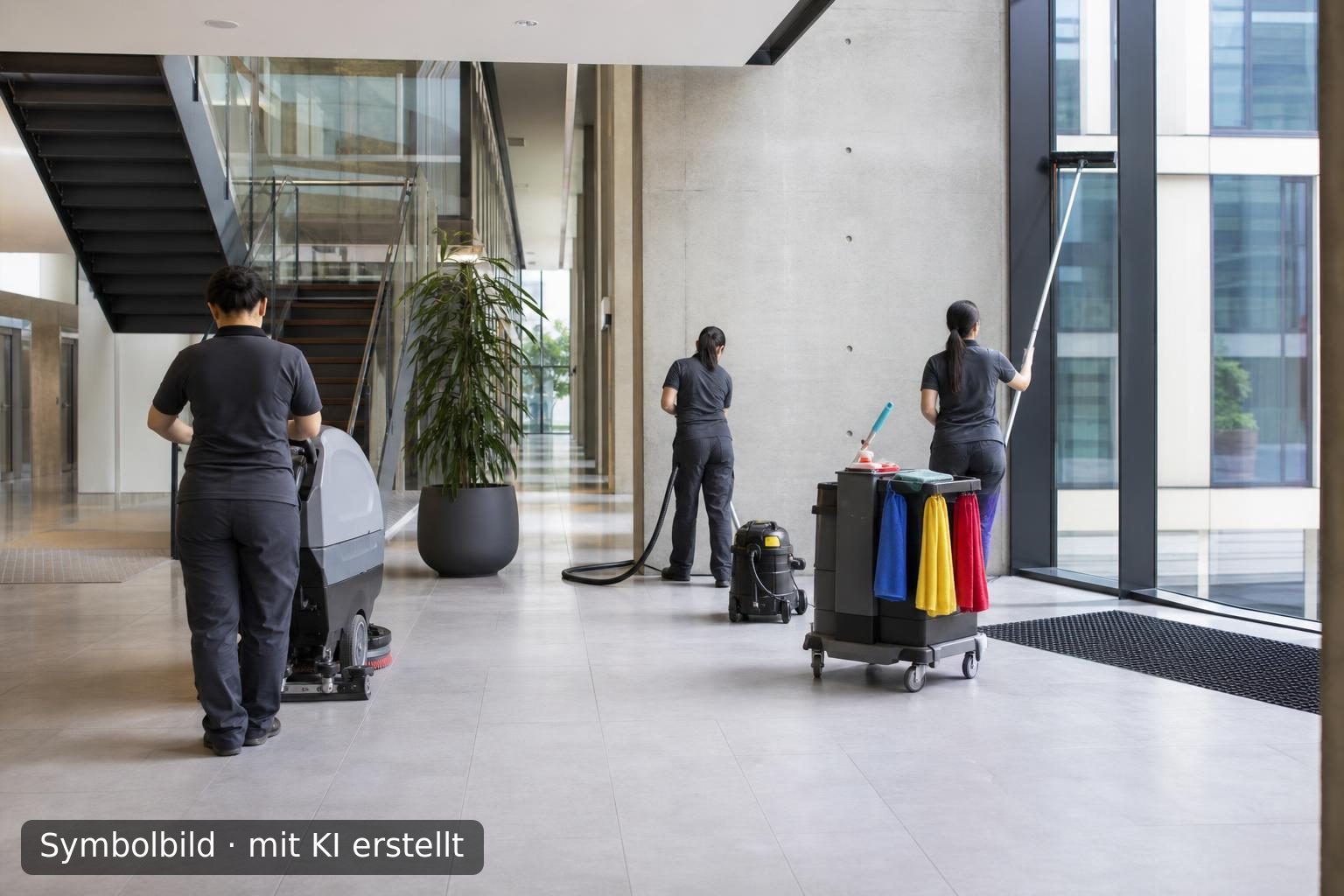 Etablierte Gebäudereinigung in Berlin zur Nachfolge Symbolbild – mit KI erstellt