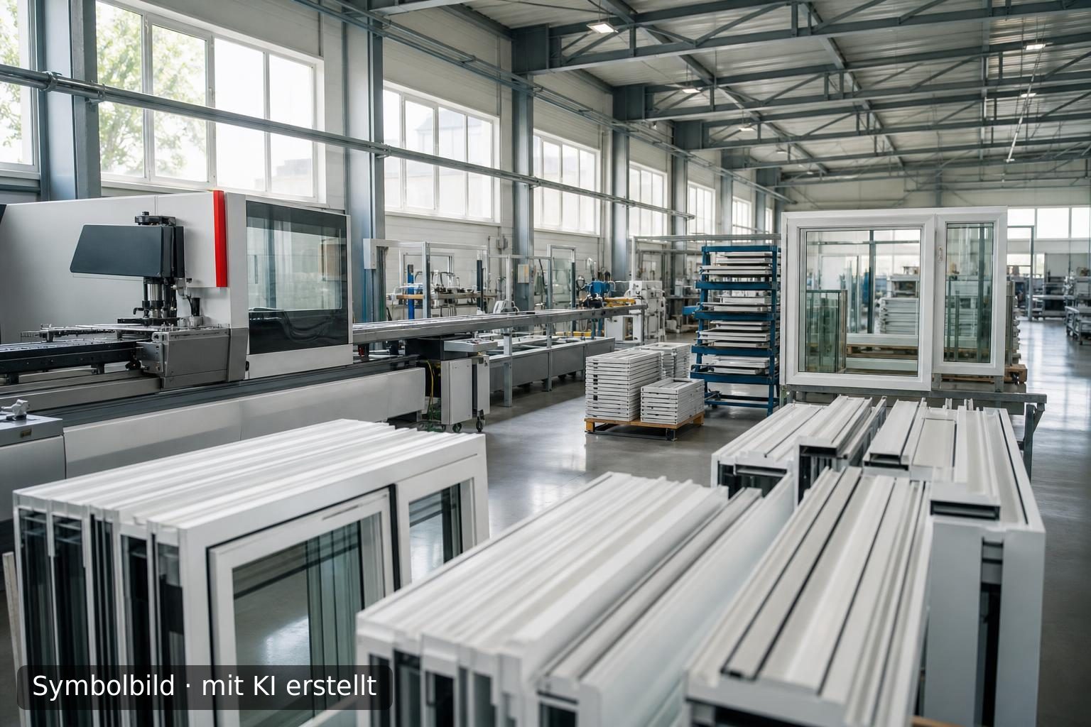 Etablierte Fensterproduktion in Deutschland zur Nachfolge Symbolbild – mit KI erstellt