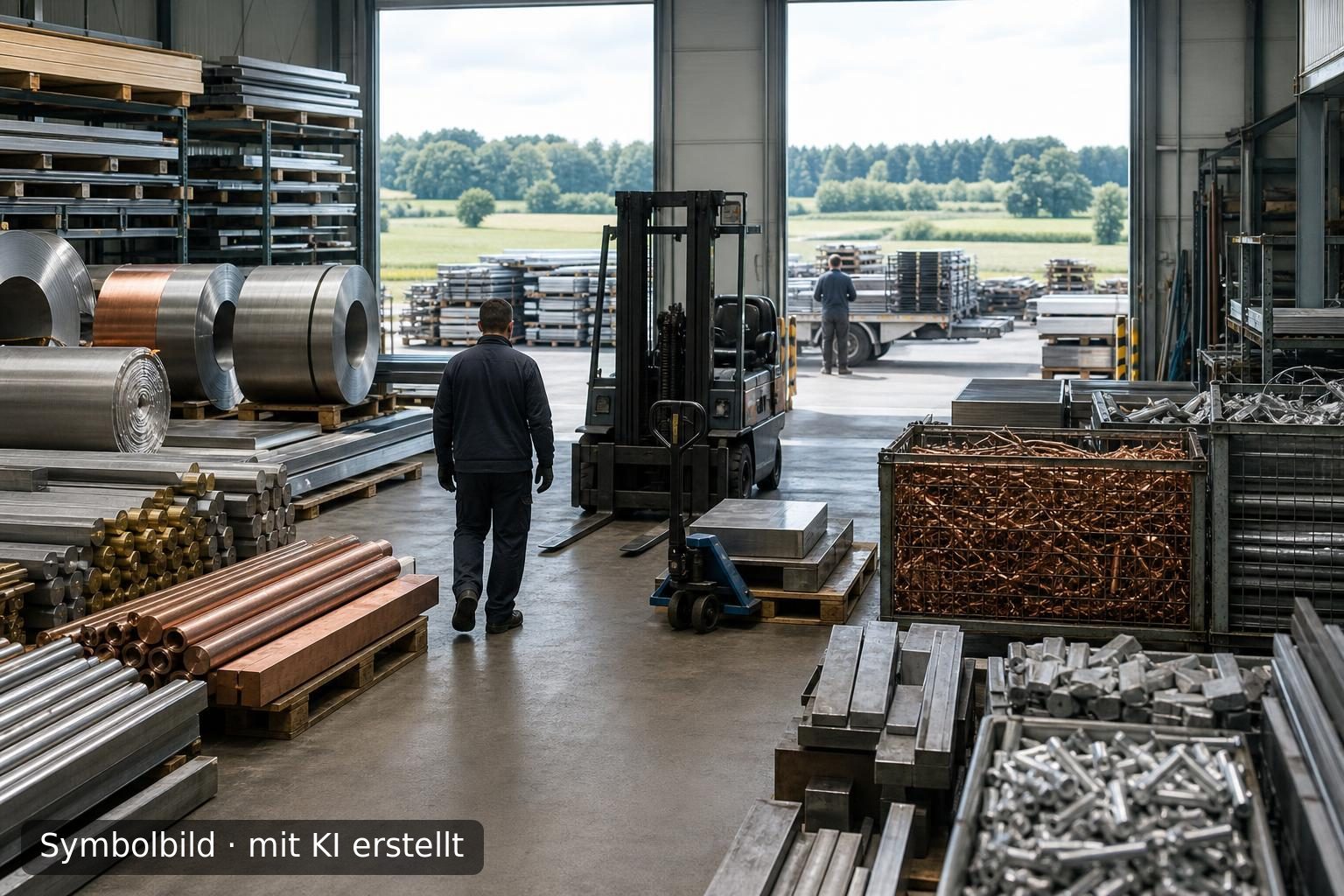 Etablierter internationaler NE-Metallhandel im Landkreis Würzburg zur Nachfolge Symbolbild – mit KI erstellt
