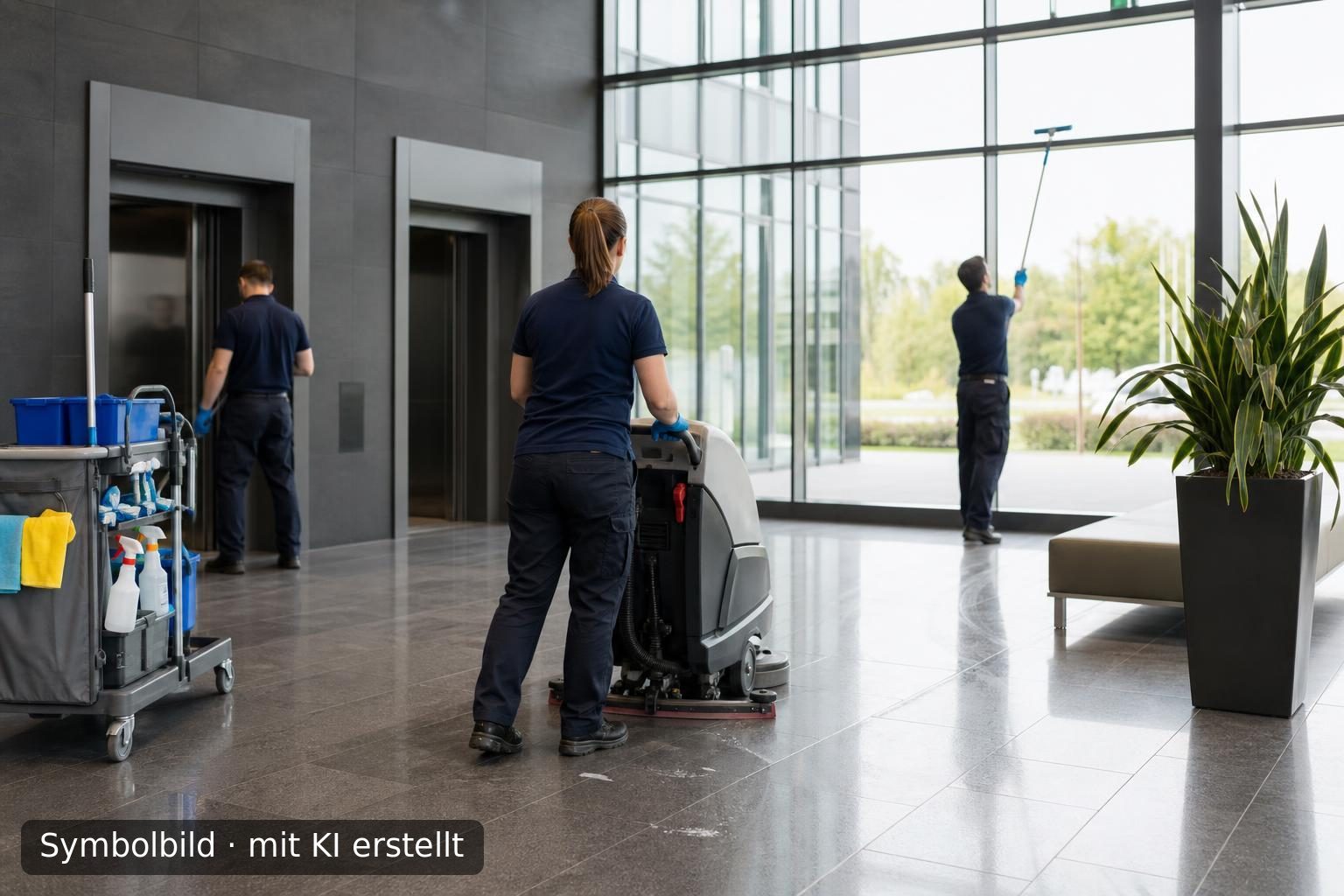 Traditionsreiche Gebäudereinigung in Norddeutschland zur Nachfolge Symbolbild – mit KI erstellt