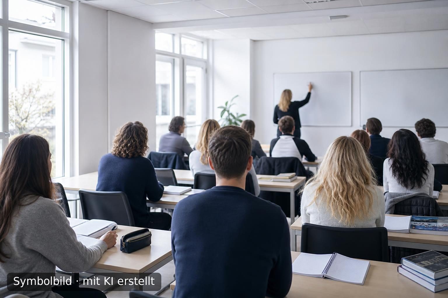 Etablierte Sprachschule für Deutschkurse in Deutschland zur Nachfolge Symbolbild – mit KI erstellt