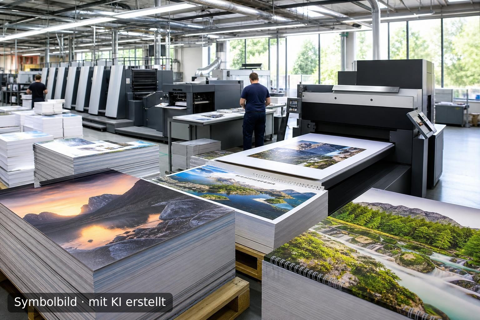 Etablierte Spezialdruckerei für Plakate und Kalender in Bayern zur Nachfolge Symbolbild – mit KI erstellt