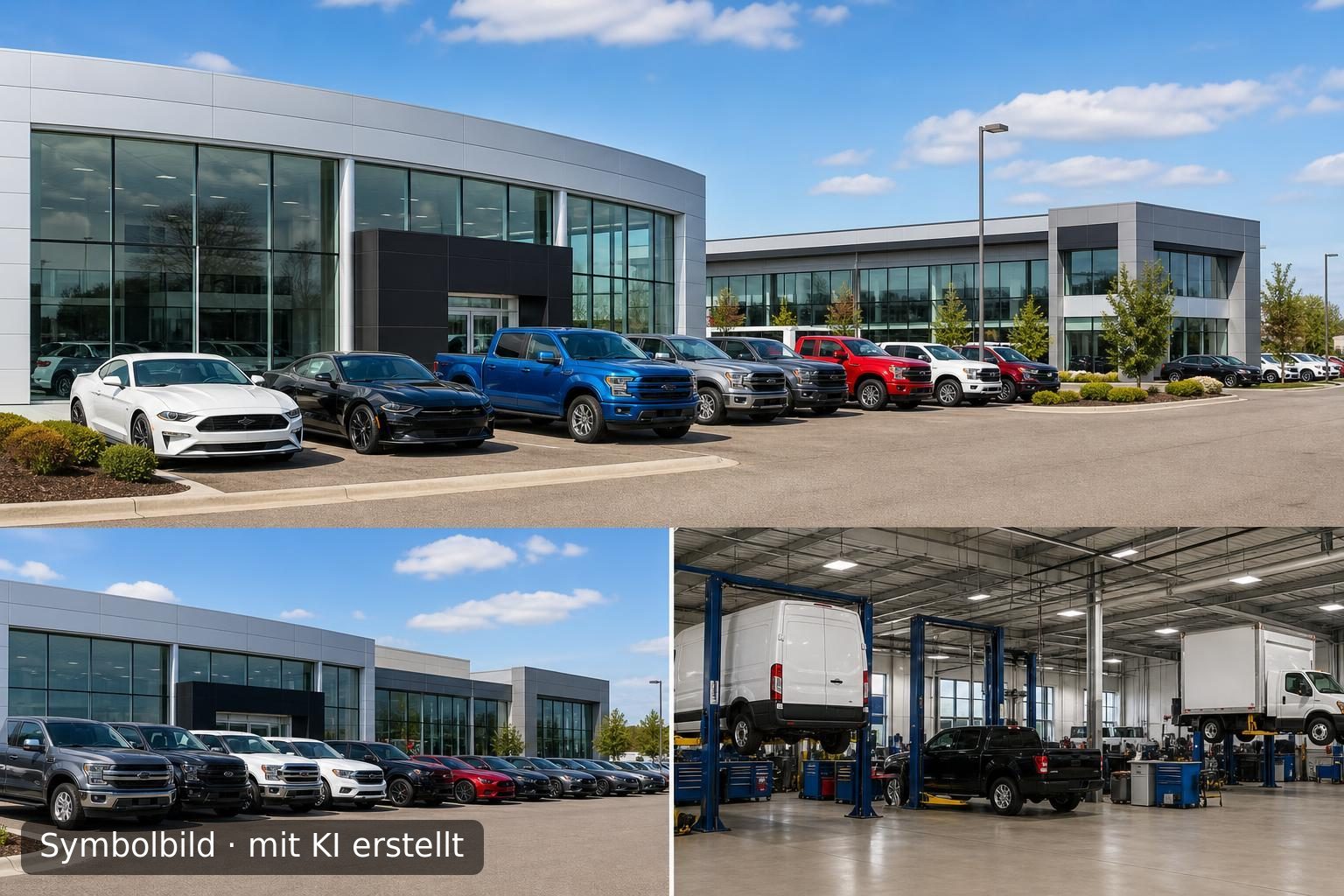 Nachfolge für etabliertes US-Marken-Autohaus mit Nutzfahrzeug-Fokus in Rheinland-Pfalz Symbolbild – mit KI erstellt