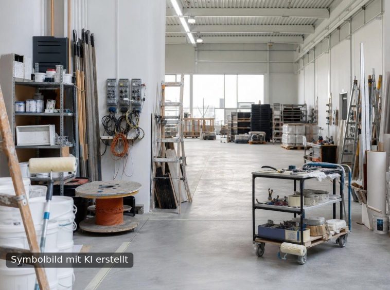 Symbolbild Bauhandwerk / Malerbetrieb / Elektroinstallateur etc. - mit KI erstellt