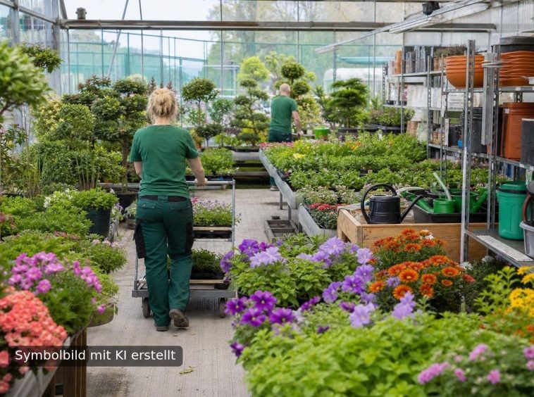Symbolbild Gärtnerei / Blumenladen / Baumschule - mit KI erstellt