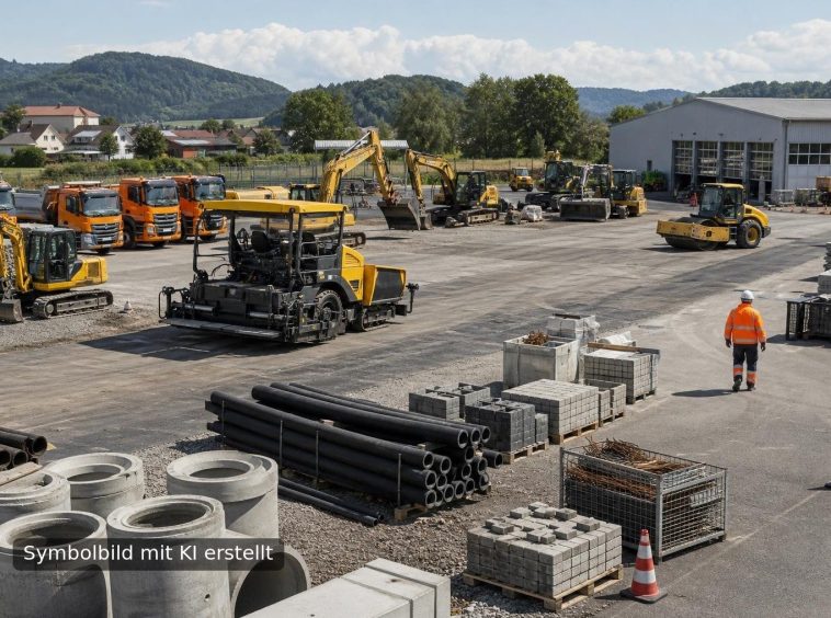 Symbolbild Hochbau / Tiefbau / Straßenbau - mit KI erstellt
