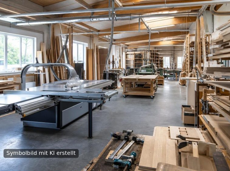 Symbolbild Holzverarbeitung / Tischlerei / Schreinerei / Möbelbau - mit KI erstellt