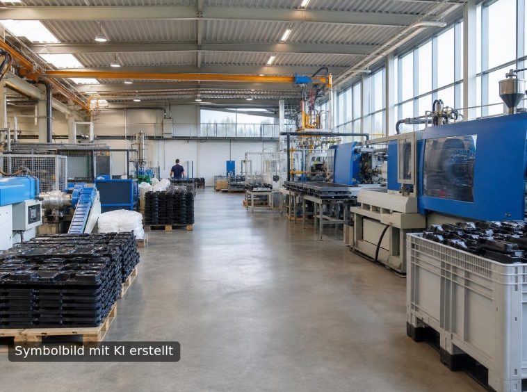 Symbolbild Kunststoffproduktion / Kunststoffbearbeitung - mit KI erstellt