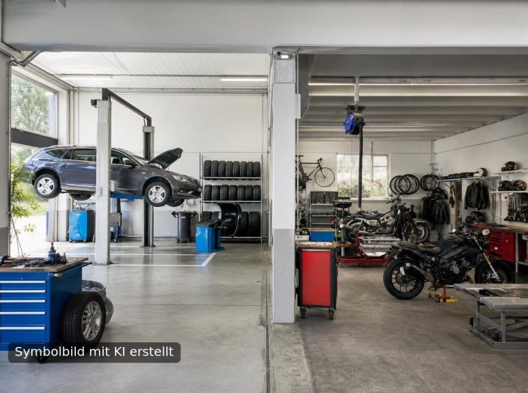 Symbolbild Sonstige Unternehmen Kfz-Gewerbe / Zweirad - mit KI erstellt