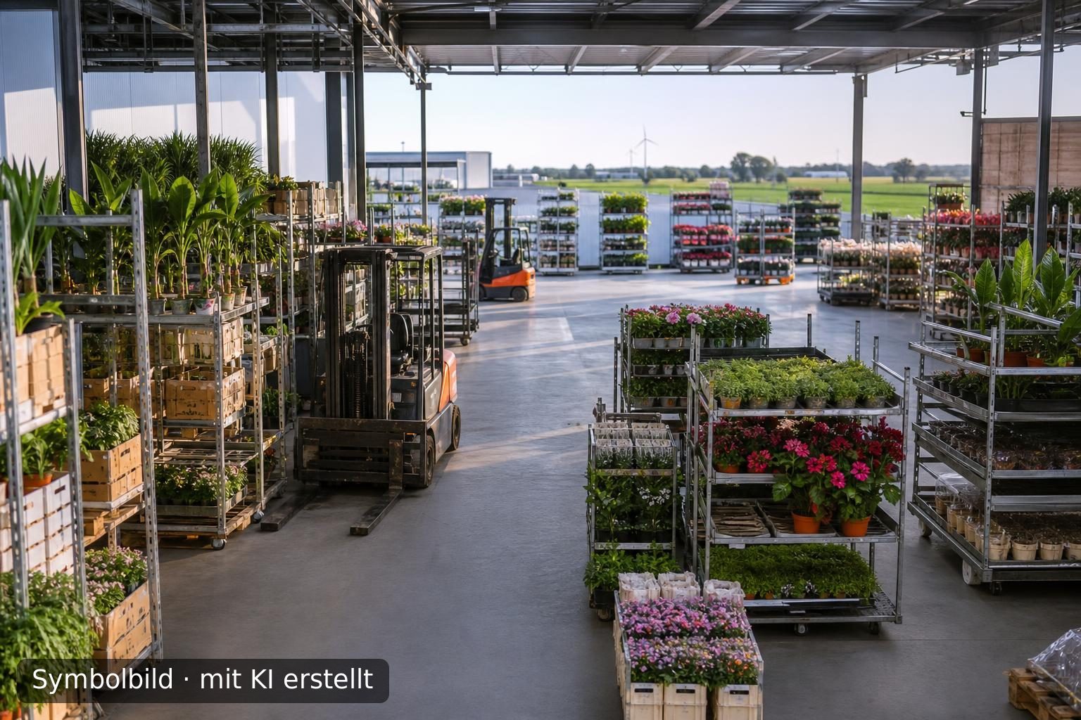 Großhandel und Exporteur von Topfpflanzen und Schnittblumen in Südholland Symbolbild – mit KI erstellt