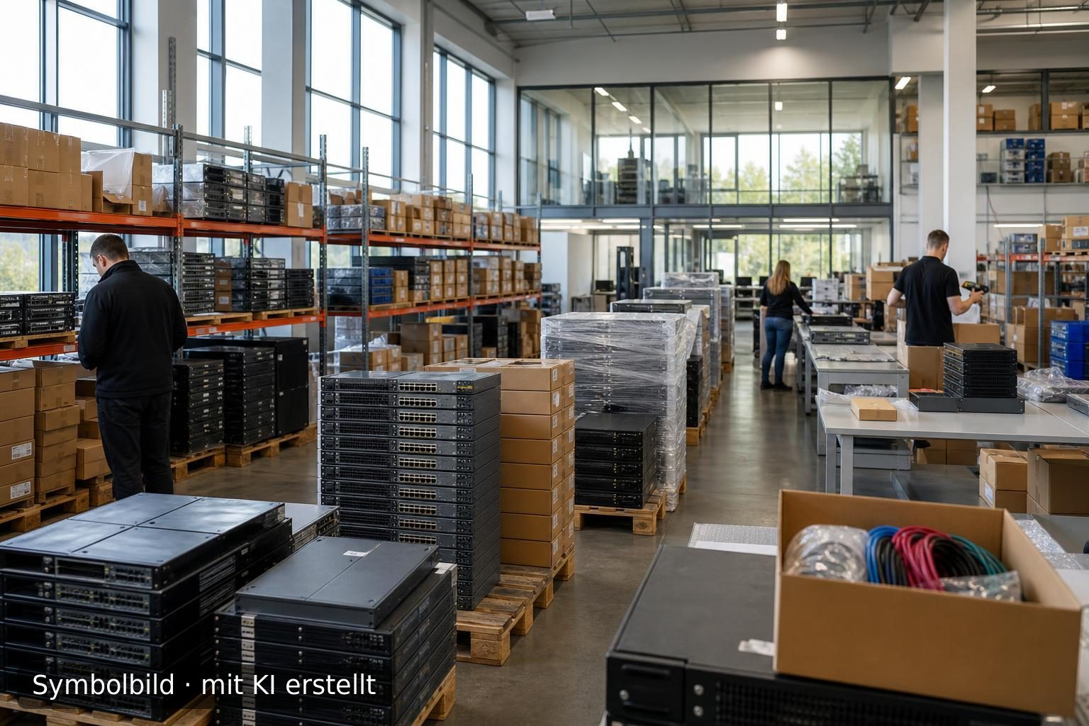 Etablierte IT-Hardware-Distribution im Landkreis München zur Nachfolge Symbolbild – mit KI erstellt
