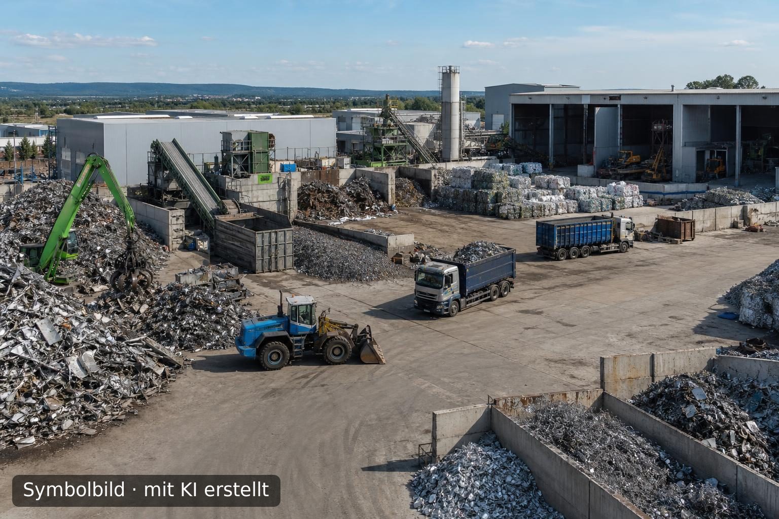Nachfolge im Schrott- und Metallhandel mit Kunststoffrecycling Symbolbild – mit KI erstellt
