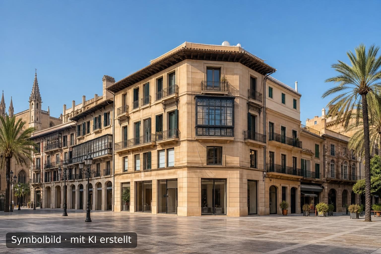 Exklusive Mixed-Use-Immobilie in Bestlage von Palma de Mallorca zur Übernahme Symbolbild – mit KI erstellt